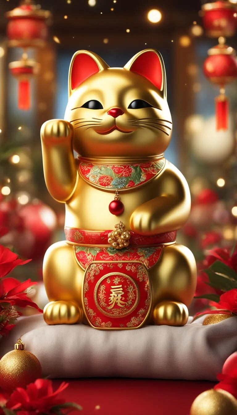 Mèo thần tài chiêu tài lộc