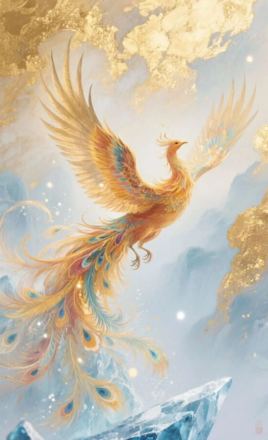 Phượng hoàng vàng lấp lánh