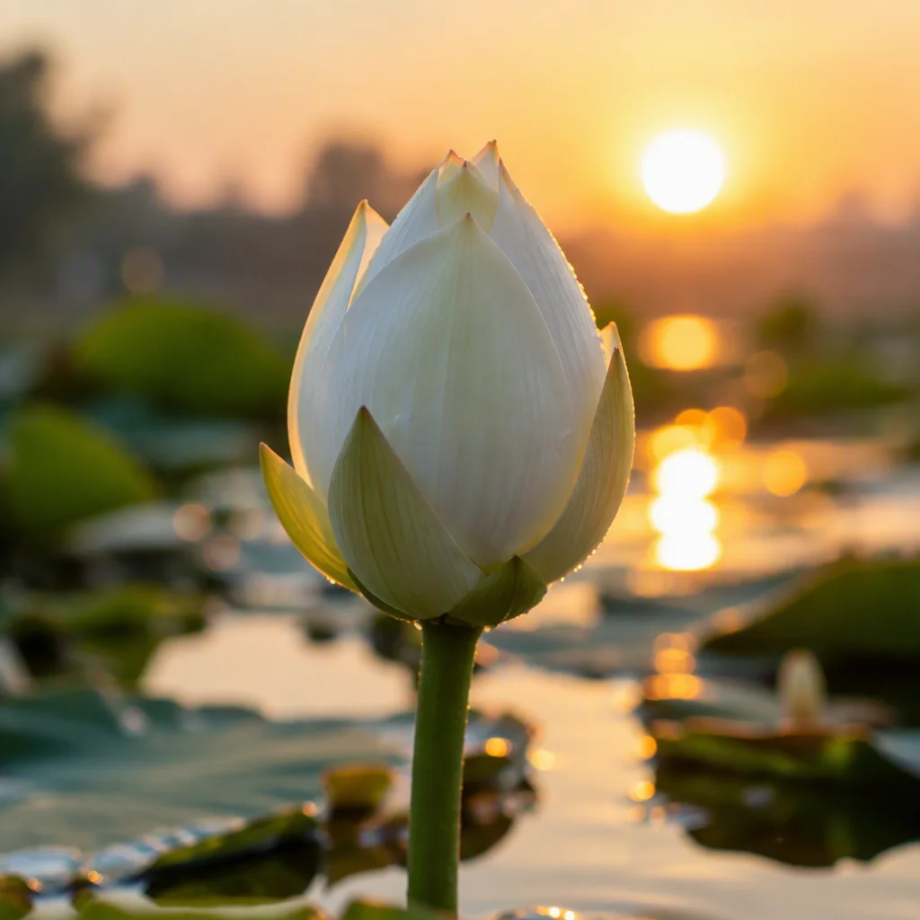 Mẫu hình hoa sen trắng thứ 7
