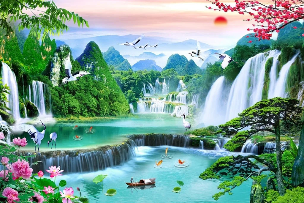 Tranh Thác nước