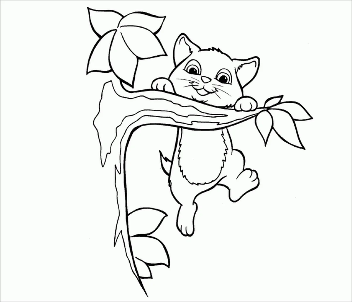 Tranh tô màu con mèo tinh nghịch số 4