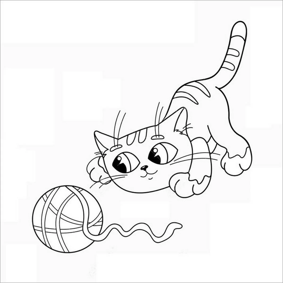 Tranh tô màu con mèo tinh nghịch số 8