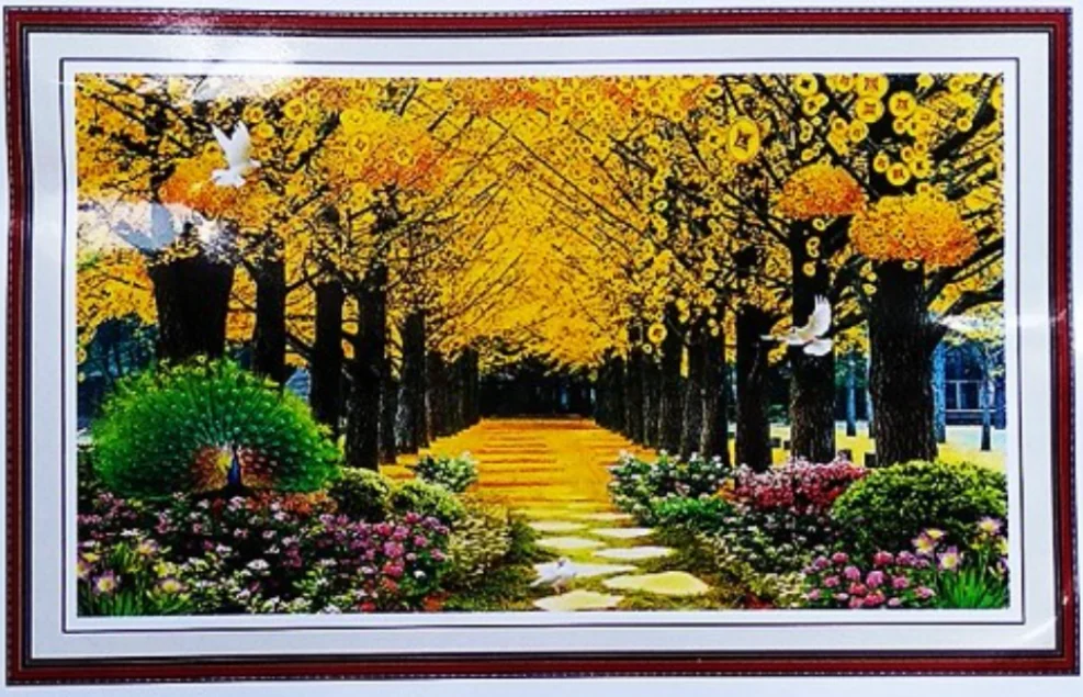Tranh Thêu Chữ Thập 3D Mùa Xuân Rực Rỡ