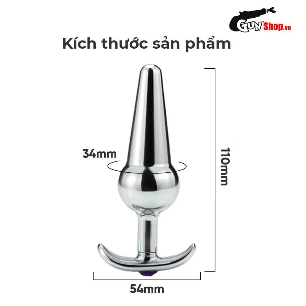 Phích inox cắm hậu môn Anal Plug Stainless 11