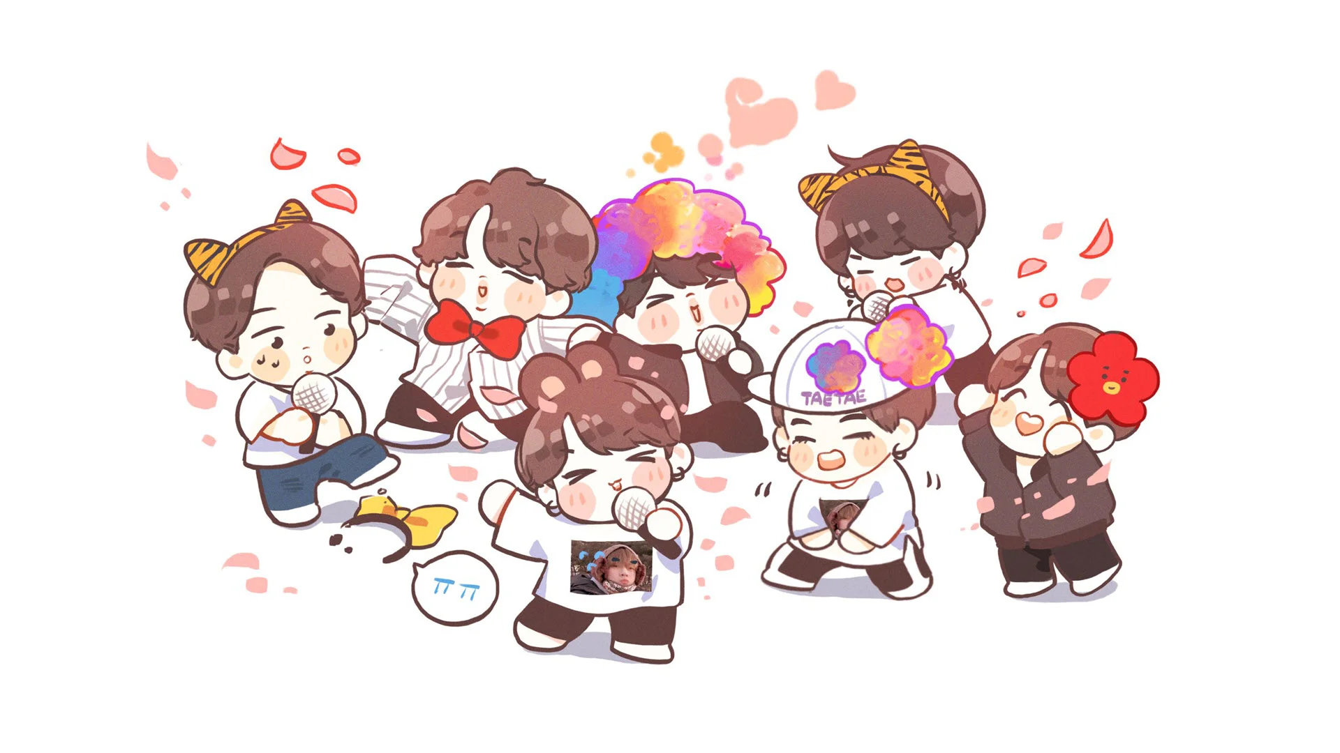 Hình nền BTS chibi cute