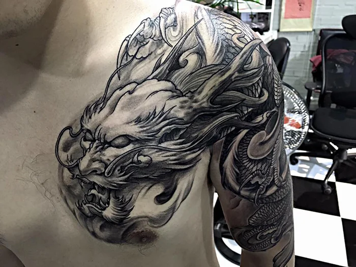 Hình xăm rồng , hình xăm rồng đẹp tại Hải Phòng, Rồng tattoo, Dragon