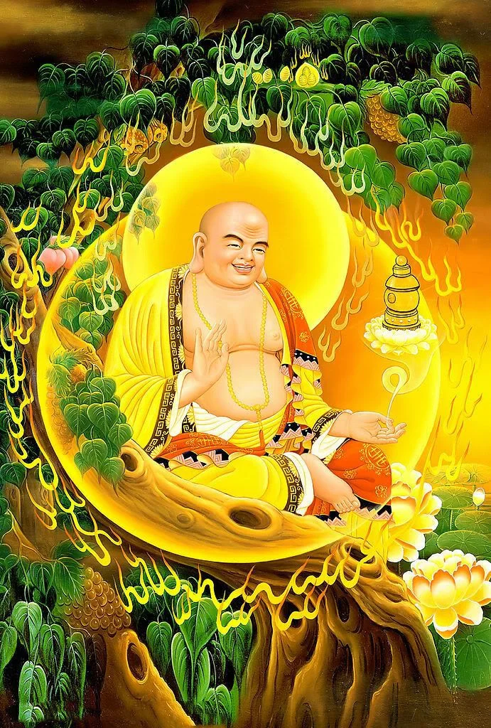 Hình Phật Di Lặc đẹp với phong cách nghệ thuật trang nghiêm và phúc hậu