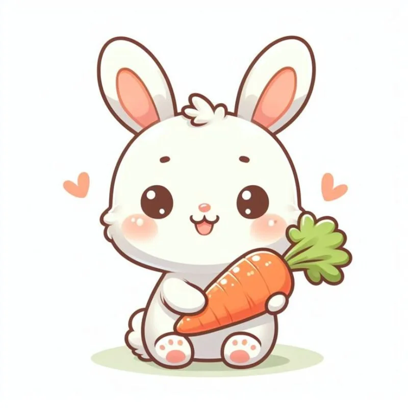 Hình ảnh thỏ chibi cute